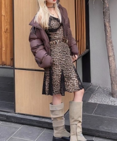 「LADY LIKE」 キャミソールワンピース M ベージュ レディース_画像5
