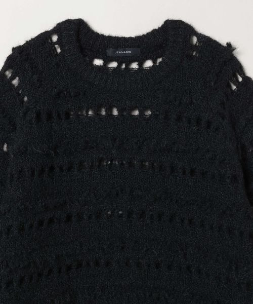 「JEANASIS」 長袖ニット FREE ブラック レディース_画像8