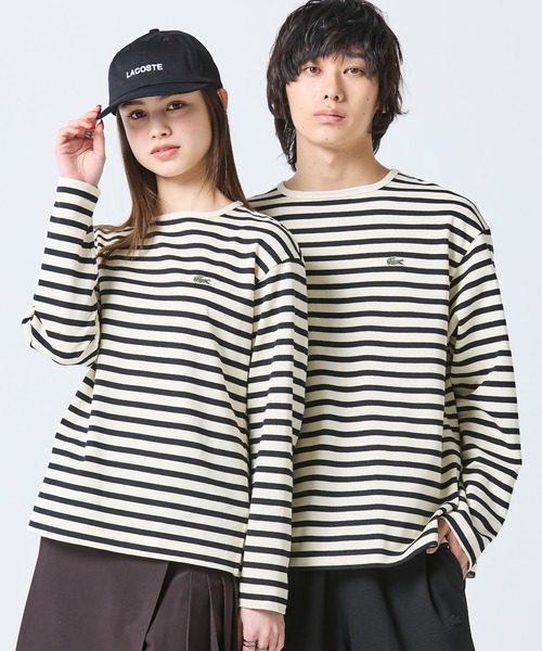 LACOSTE（ラコステ） tシャツ スクエアネックボーダー長袖Tシャツ