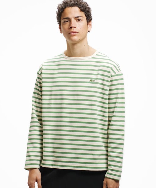 LACOSTE（ラコステ） tシャツ スクエアネックボーダー長袖Tシャツ