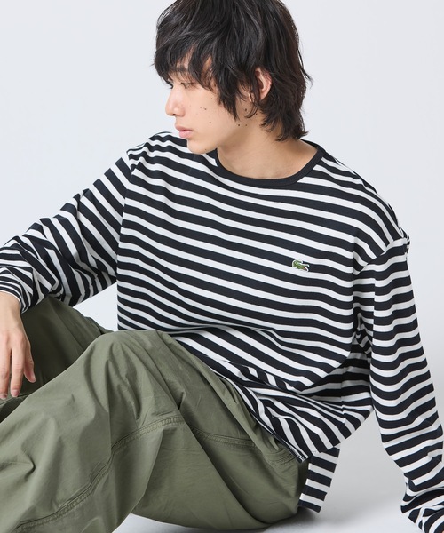 1*7様 ラコステ　ボーダー長袖Tシャツ LACOSTE（ラコステ） tシャツ スクエアネックボーダー長袖Tシャツ