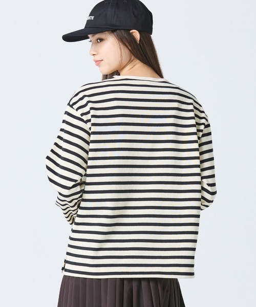LACOSTE（ラコステ） tシャツ スクエアネックボーダー長袖Tシャツ