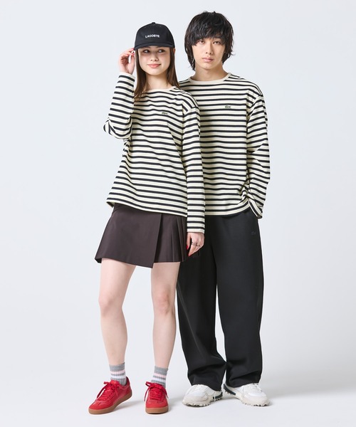 LACOSTE（ラコステ） tシャツ スクエアネックボーダー長袖Tシャツ
