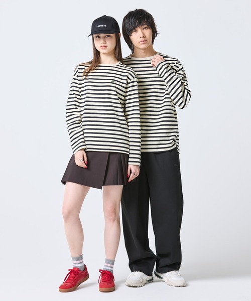 LACOSTE ラコステ　レディース　ボーダー長袖　サイズ40 *新品未使用 LACOSTE（ラコステ） tシャツ スクエアネックボーダー長袖Tシャツ