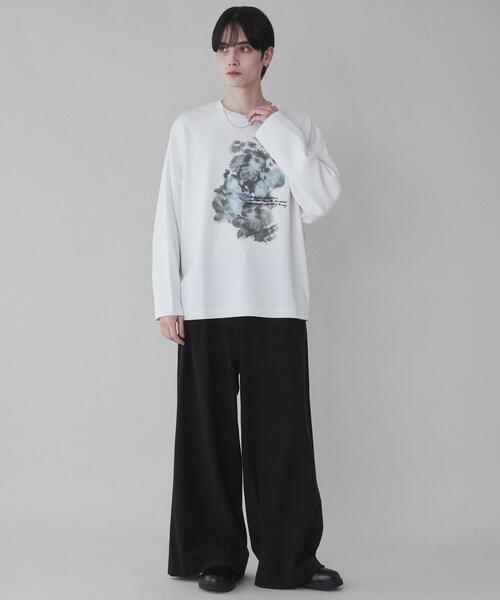 「LUCY」 長袖Tシャツ MEDIUM ホワイト メンズ_画像2