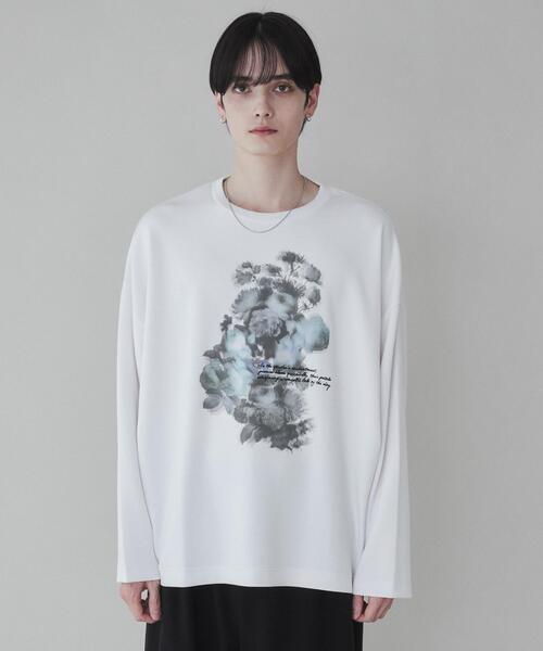 「LUCY」 長袖Tシャツ MEDIUM ホワイト メンズ_画像8