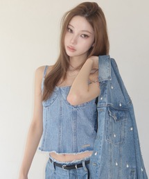 JOSE MOON（ジョゼムーン） チューブトップ ベアトップ DENIM BUSTIER