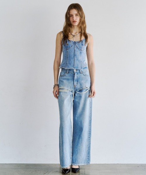 JOSE MOON（ジョゼムーン） チューブトップ ベアトップ DENIM BUSTIER