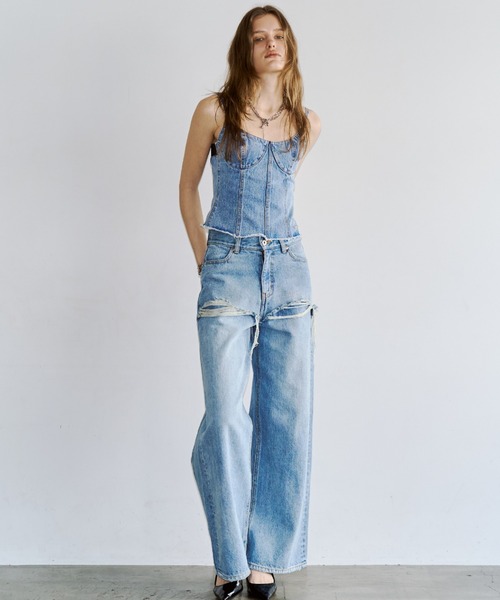 JOSE MOON（ジョゼムーン） チューブトップ ベアトップ DENIM BUSTIER