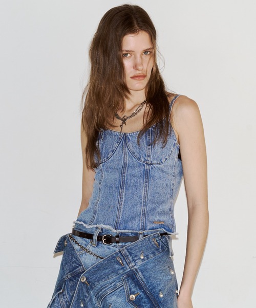ベアトップ/チューブトップ mother Blue Moon Bustier JOSE MOON（ジョゼムーン） チューブトップ ベアトップ DENIM BUSTIER