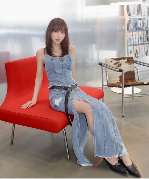 JOSE MOON（ジョゼムーン） チューブトップ ベアトップ DENIM BUSTIER