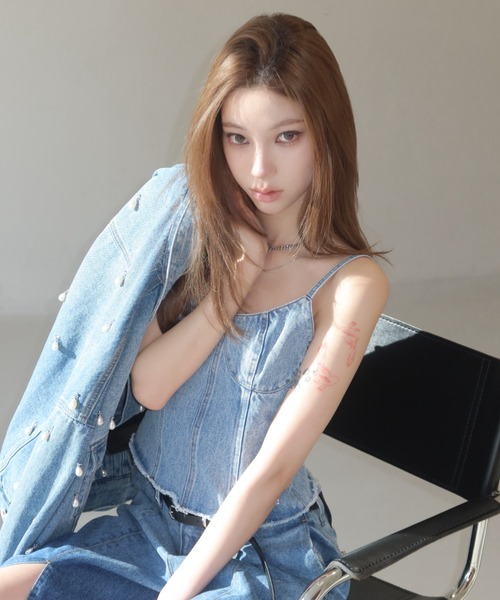 JOSE MOON（ジョゼムーン） チューブトップ ベアトップ DENIM BUSTIER