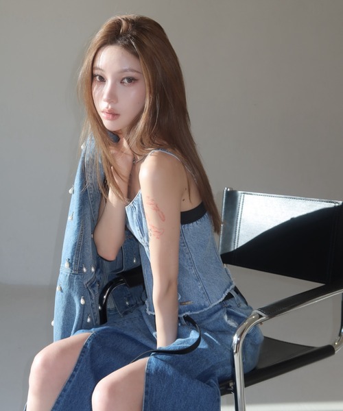 JOSE MOON（ジョゼムーン） チューブトップ ベアトップ DENIM BUSTIER