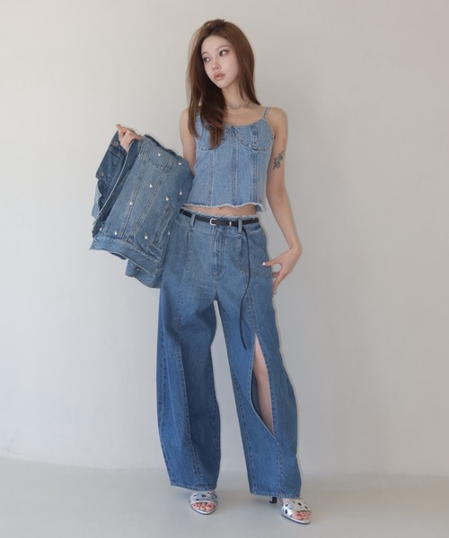 JOSE MOON（ジョゼムーン） チューブトップ ベアトップ DENIM BUSTIER