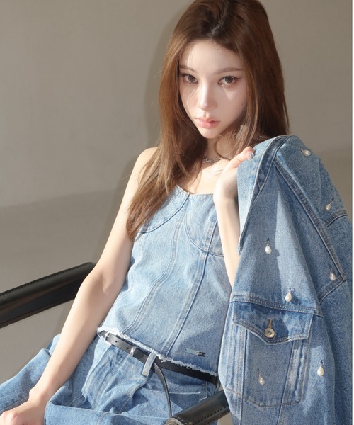 JOSE MOON（ジョゼムーン） チューブトップ ベアトップ DENIM BUSTIER