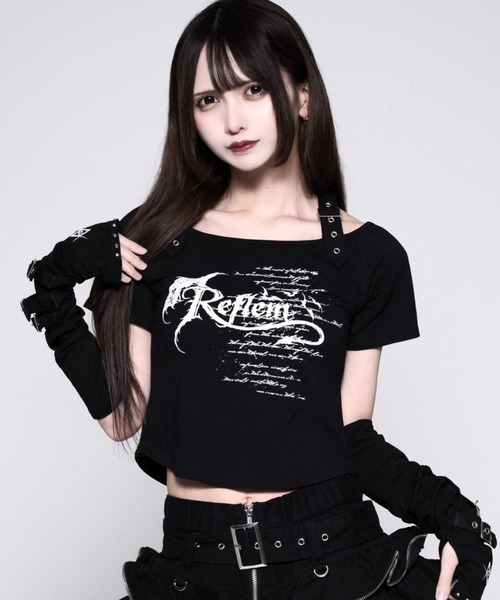 REFLEM（レフレム） tシャツ 「REFLEM/レフレム」オフショルクロップド