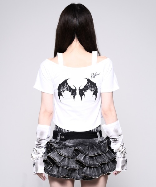 REFLEM（レフレム） tシャツ 「REFLEM/レフレム」オフショルクロップド