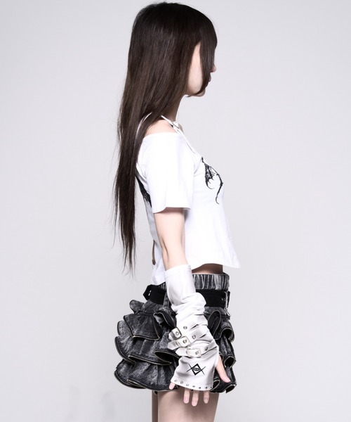 REFLEM（レフレム） tシャツ 「REFLEM/レフレム」オフショルクロップド
