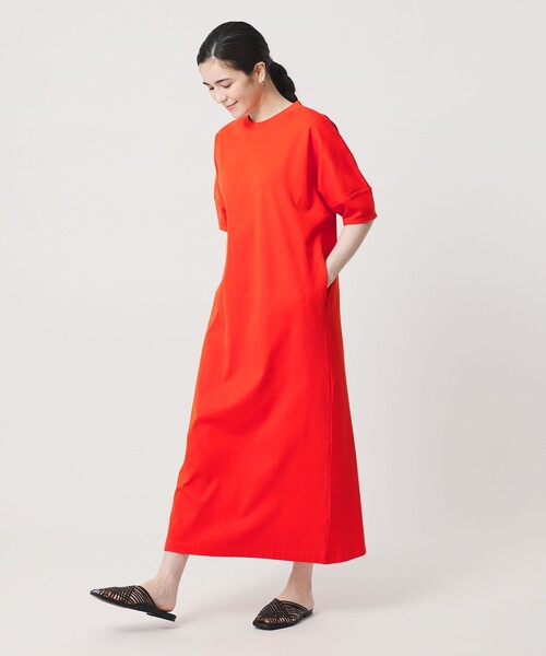 ワンピース 「WEB限定 Wardrobe DAILY MINIMAL」パフスリーブ カットワンピース UVカット 接触冷感の画像