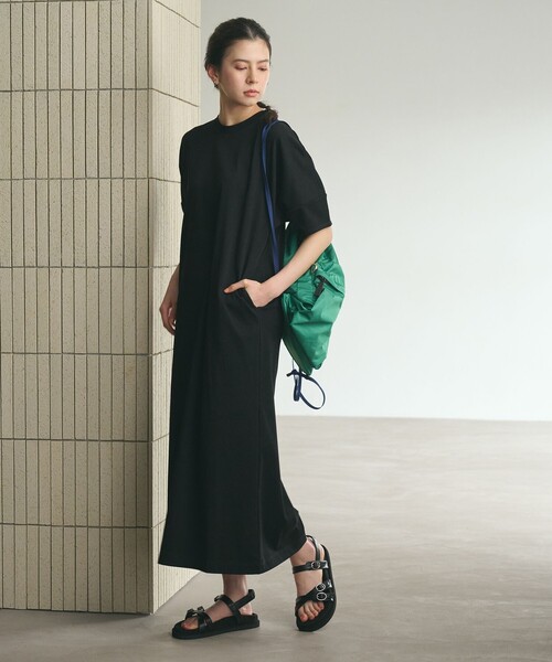ワンピース 「WEB限定 Wardrobe DAILY MINIMAL」パフスリーブ カットワンピース UVカット 接触冷感の画像