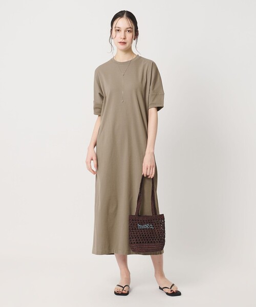 ワンピース 「WEB限定 Wardrobe DAILY MINIMAL」パフスリーブ カットワンピース UVカット 接触冷感の画像
