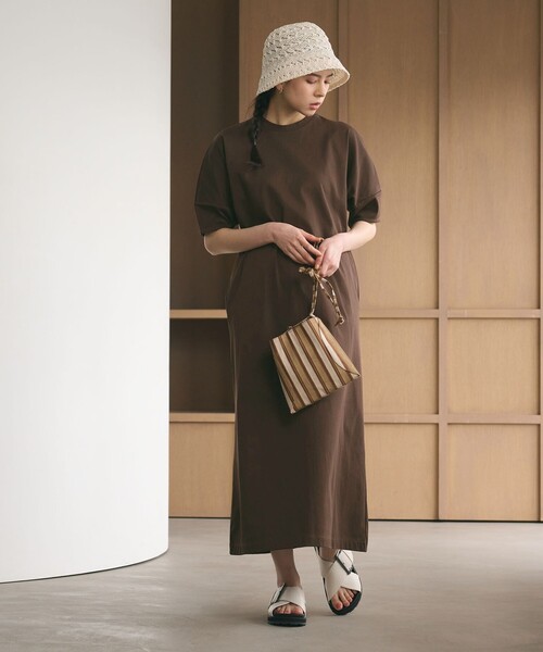 ワンピース 「WEB限定 Wardrobe DAILY MINIMAL」パフスリーブ カットワンピース UVカット 接触冷感の画像