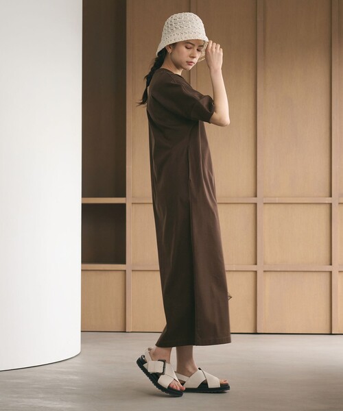 ワンピース 「WEB限定 Wardrobe DAILY MINIMAL」パフスリーブ カットワンピース UVカット 接触冷感の画像