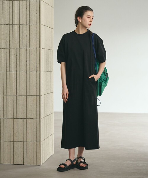 ワンピース 「WEB限定 Wardrobe DAILY MINIMAL」パフスリーブ カットワンピース UVカット 接触冷感の画像