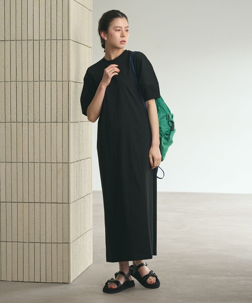 ワンピース 「WEB限定 Wardrobe DAILY MINIMAL」パフスリーブ カットワンピース UVカット 接触冷感の画像