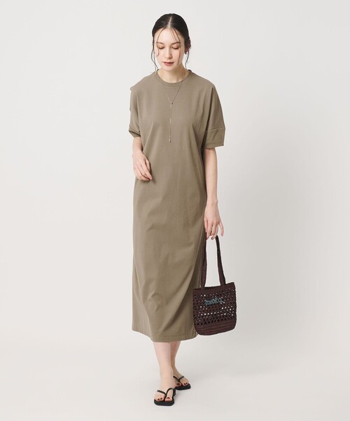 ワンピース 「WEB限定 Wardrobe DAILY MINIMAL」パフスリーブ カットワンピース UVカット 接触冷感の画像