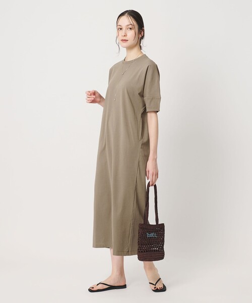 ワンピース 「WEB限定 Wardrobe DAILY MINIMAL」パフスリーブ カットワンピース UVカット 接触冷感の画像