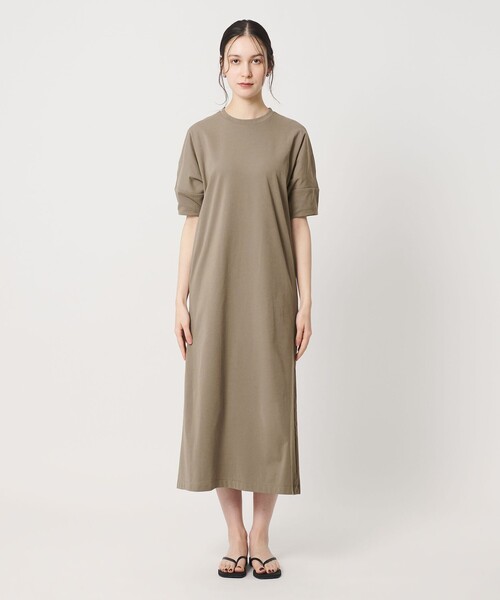 ワンピース 「WEB限定 Wardrobe DAILY MINIMAL」パフスリーブ カットワンピース UVカット 接触冷感の画像