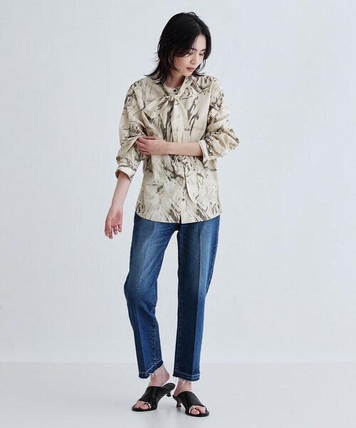 「GALLEST」 長袖ブラウス 38 ナチュラル レディース_画像9