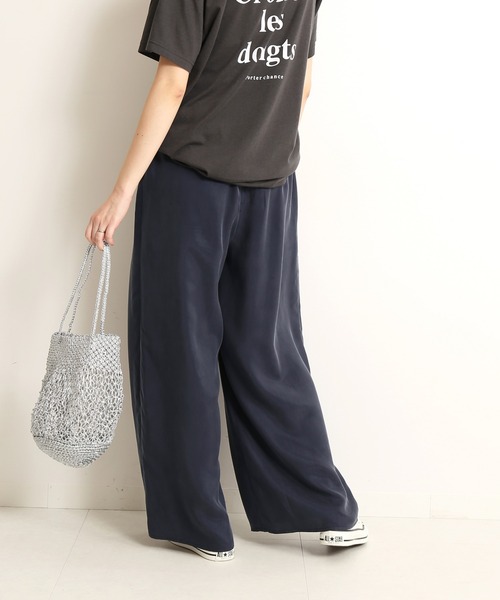 「SLOBE IENA」 イージーパンツ 36 ネイビー レディース_画像5