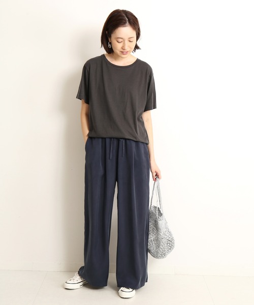 「SLOBE IENA」 イージーパンツ 36 ネイビー レディース_画像7