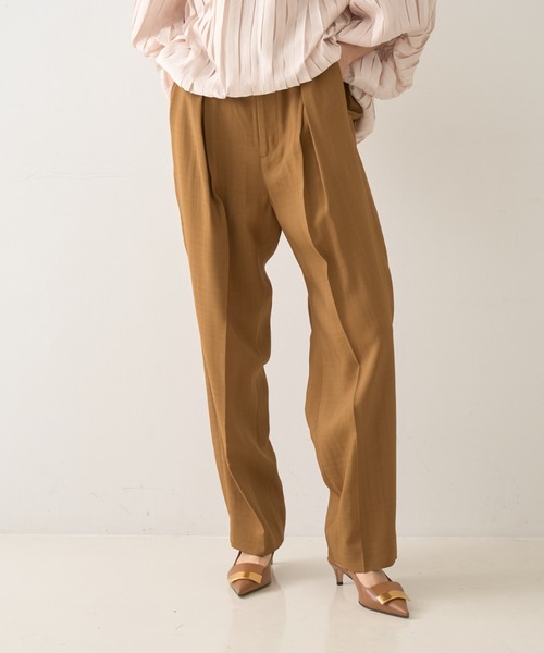 ワイドパンツ パンツ ドライヴィスコースタックワイドパンツ レディースの画像