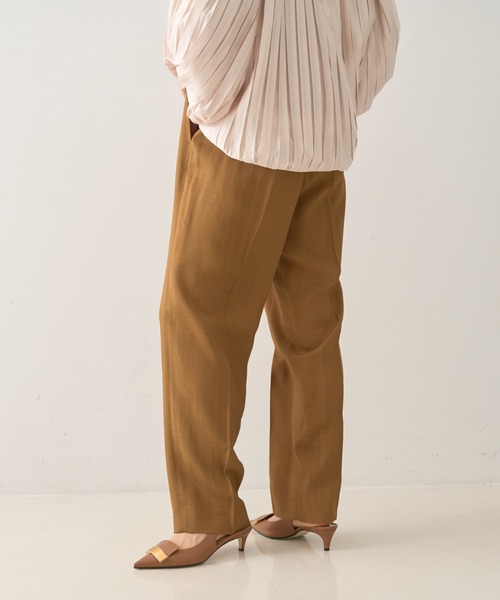 ワイドパンツ パンツ ドライヴィスコースタックワイドパンツ レディースの画像