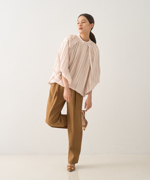 ワイドパンツ パンツ ドライヴィスコースタックワイドパンツ レディースの画像