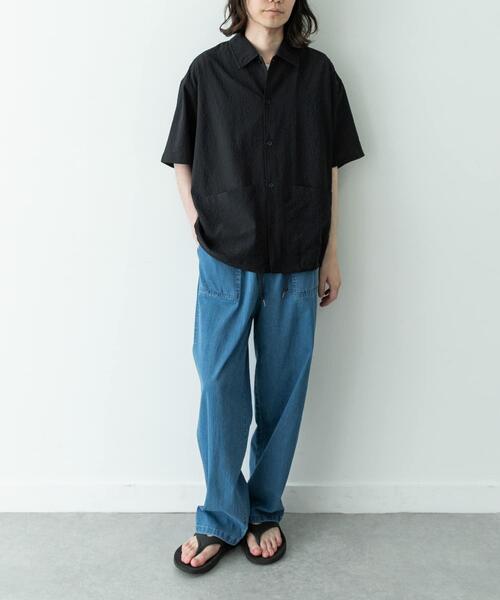 URBAN RESEARCH Sonny Label シャツ 半袖 シアサッカーショート