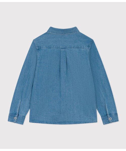「PETIT BATEAU」 「KIDS」長袖シャツ 10YEAR ブルー キッズ_画像2