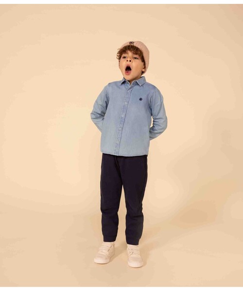 「PETIT BATEAU」 「KIDS」長袖シャツ 10YEAR ブルー キッズ_画像5