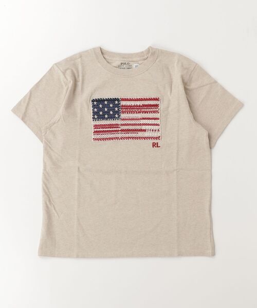 tシャツ フラッグ コットン ジャージー Tシャツ キッズ 子供服 女の子の画像