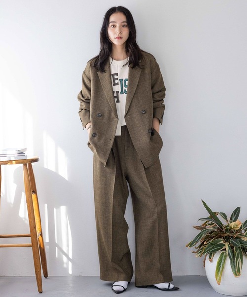 「LOWRYS FARM」 スラックス LARGE ブラウン レディース_画像9