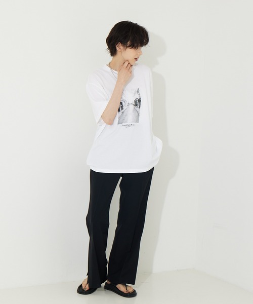 「upperhights」 半袖Tシャツ フリー ホワイト レディース_画像3