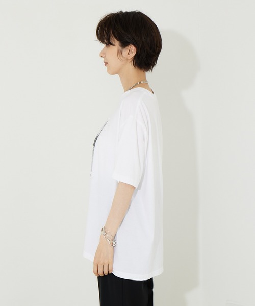 「upperhights」 半袖Tシャツ フリー ホワイト レディース_画像6