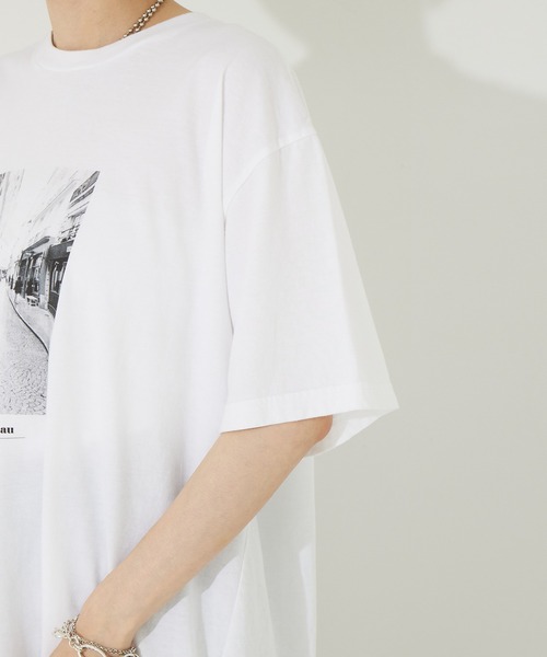 「upperhights」 半袖Tシャツ フリー ホワイト レディース_画像9