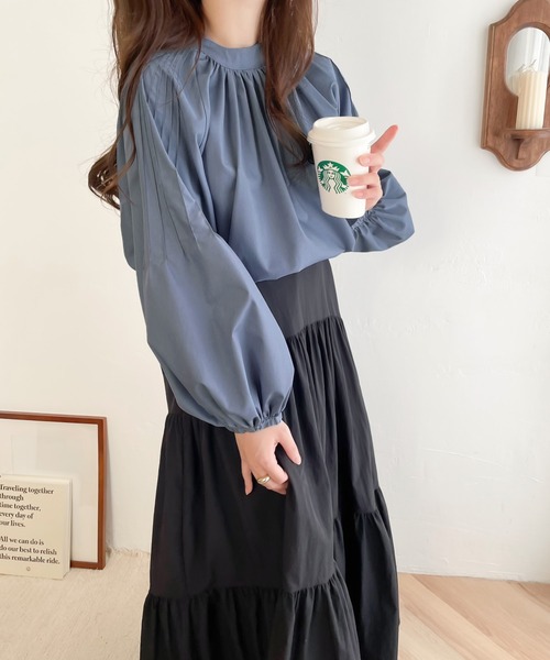 「classicalelf」 長袖ブラウス MEDIUM ライトグレー レディース_画像2