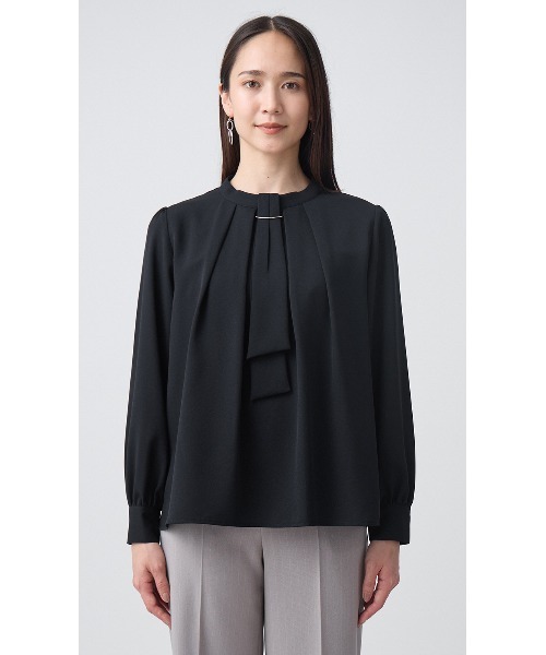 「AOYAMA」 「&ress」長袖ブラウス M ライトグレー レディース_画像5