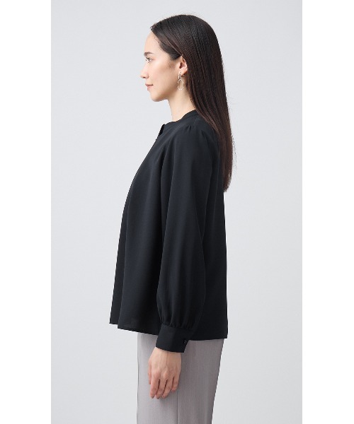 「AOYAMA」 「&ress」長袖ブラウス M ライトグレー レディース_画像6