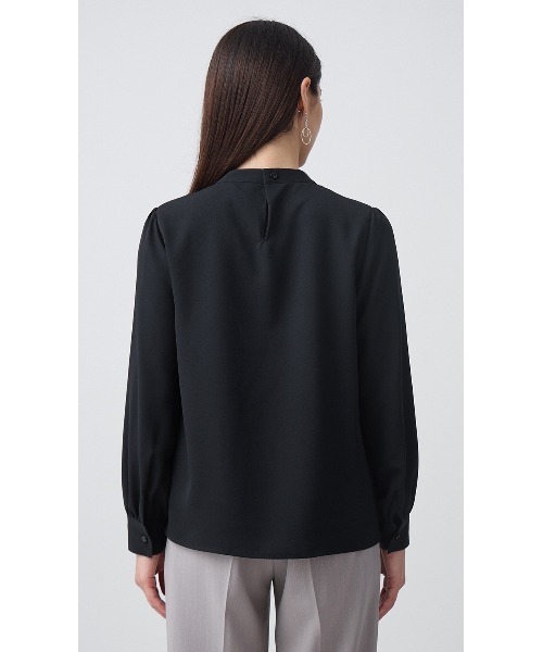 「AOYAMA」 「&ress」長袖ブラウス M ライトグレー レディース_画像7